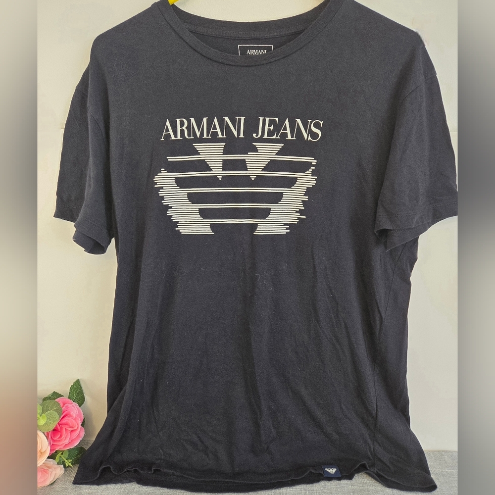 Armani Jeans‎ Women T Shirt Size XL Black